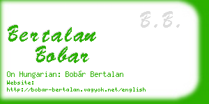 bertalan bobar business card