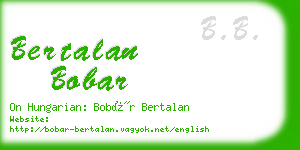 bertalan bobar business card